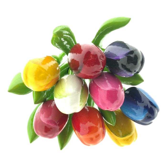 "Zeg het met bloemen" - Klein Tulpen boeket met cadeaukaartje