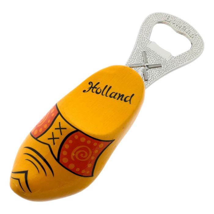 Clog bottle opener, yellow