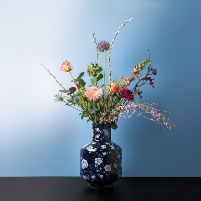 Tall ball vase Black, 35 cm