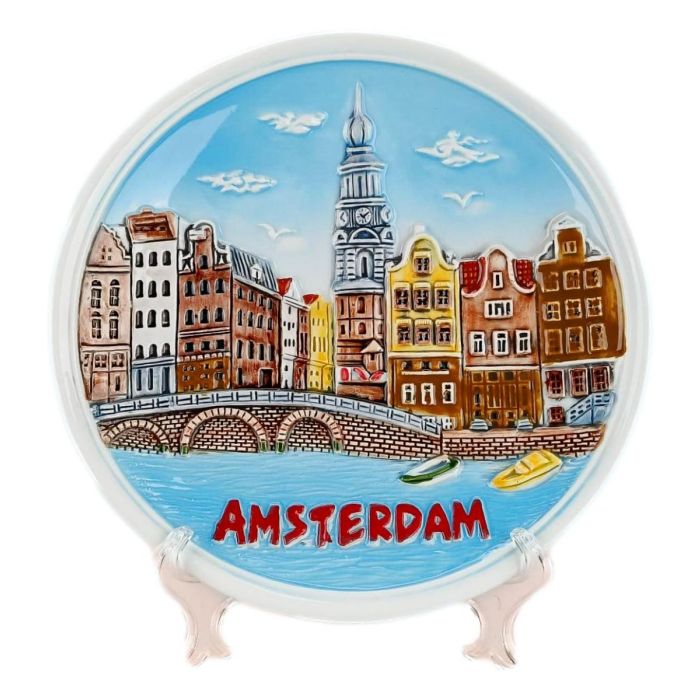 Amsterdam Wall Plate Color - Ceramic - 15 cm (medium)