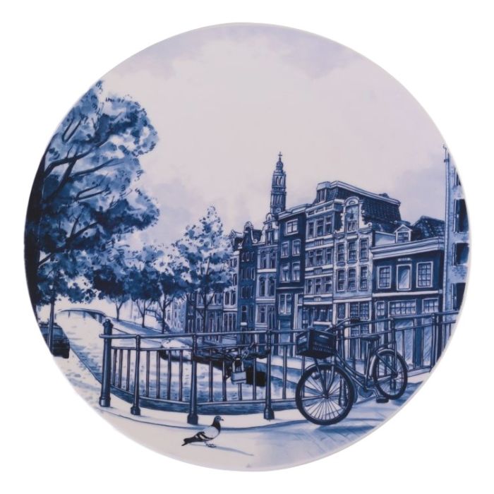 Wandbord "Amsterdam - De Grachten" , 26 cm 