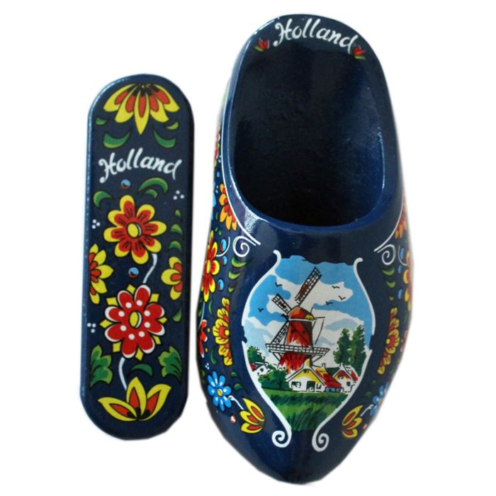 Clog with brush, blue