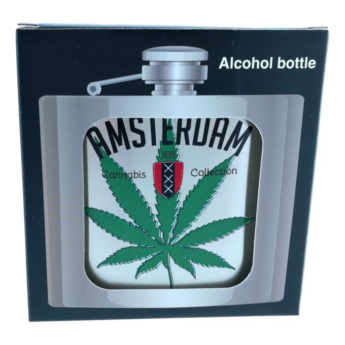Hip flask Cannabis - Amsterdam, 150 ml