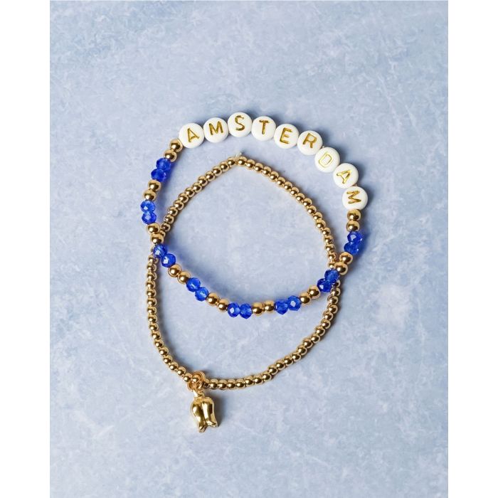 Armband Amsterdam Tulp - Bedel - Set van 2