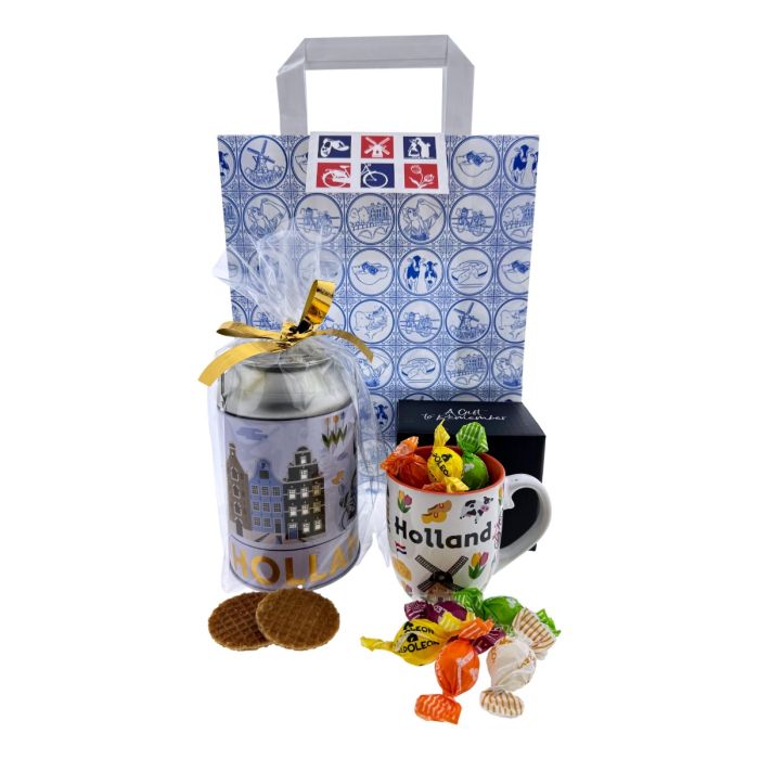 Stroopwafel + Snoep Geschenk "Hollandse Iconen"