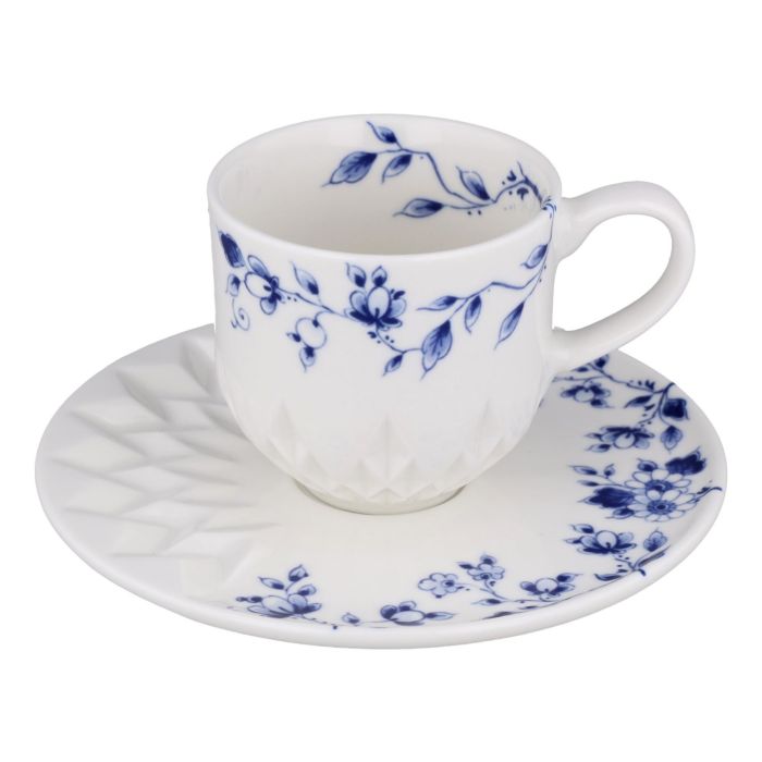 Koffiekop en schotel Blauw Vouw