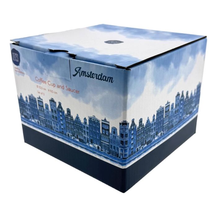 Amsterdam Koffie Kop en Schotel Set - 2 stuks