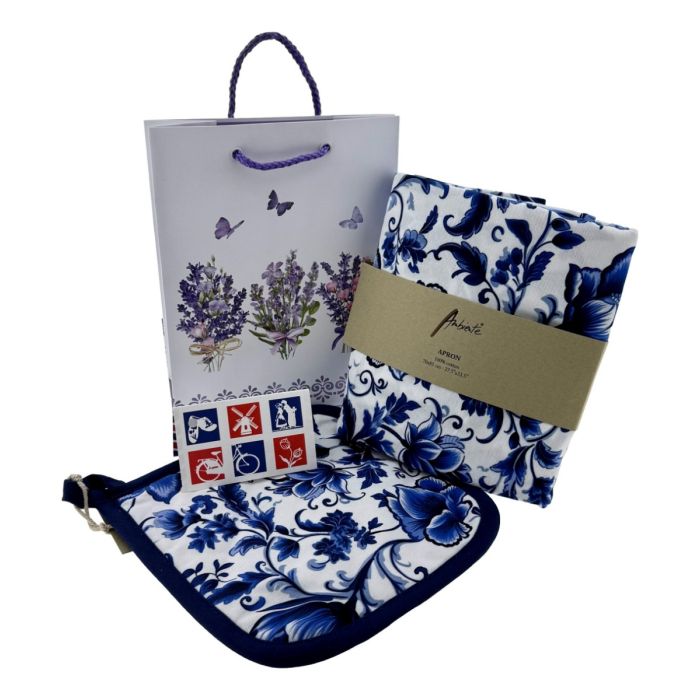 Cadeauset Keuken – Delfts Blauw Bloemen & Lavendel