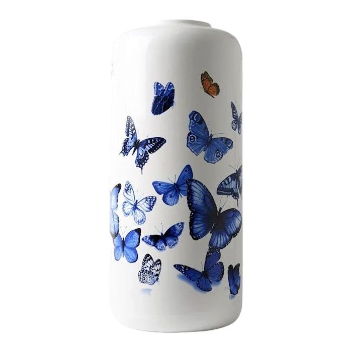 Cylinder Vase Butterflies , 31 cm