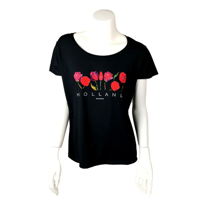 Dames T-Shirt Rode Tulpen