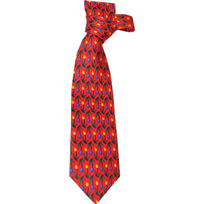Stropdas tulp kleur, rood
