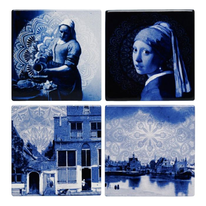 Coasters Vermeer, Ceramic, Set of 4