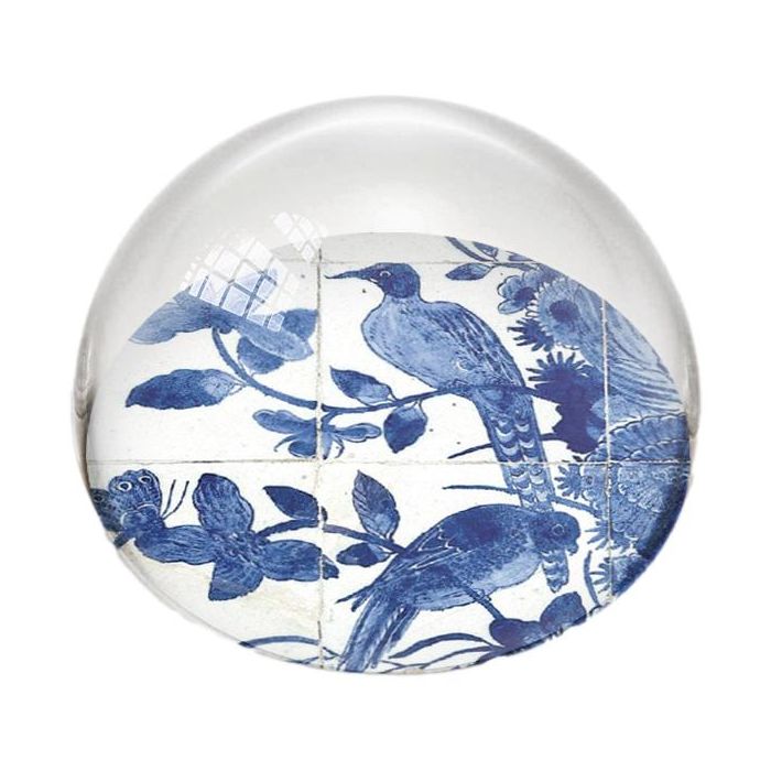 Paperweight Sphere Delft Blue Bird