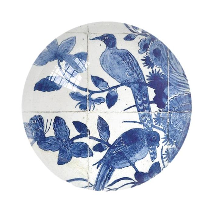 Paperweight Sphere Delft Blue Bird