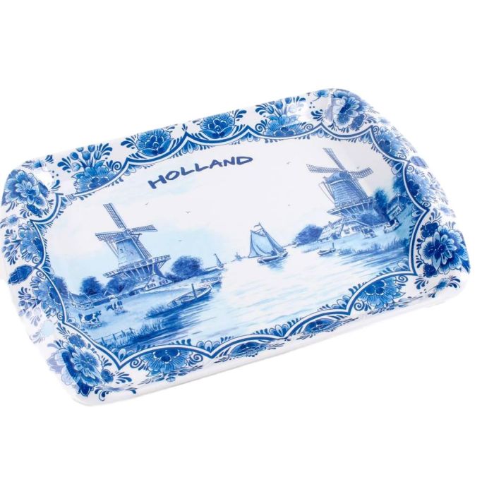 Tray Holland Delft blue, large