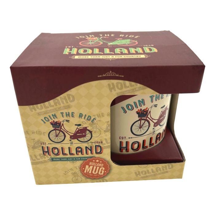 Beker vintage Holland "Join the Ride"  - Groot