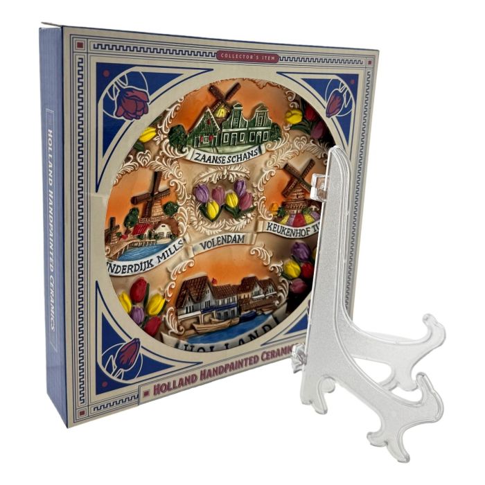 Plate Dutch tourist attractions, 20 cm (large)