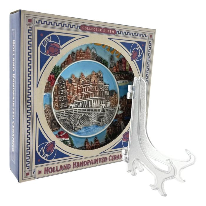 Wandbord Amsterdamse grachtenhuisjes, 20 cm (groot)