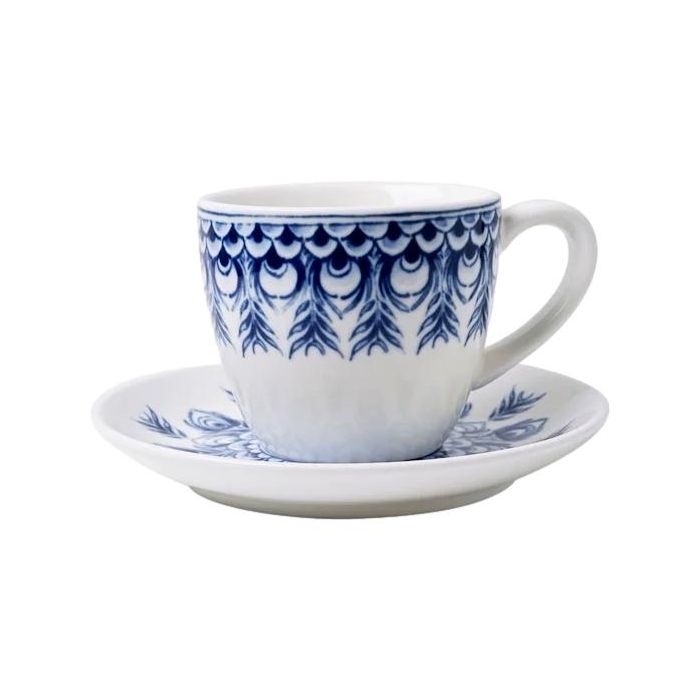 Espresso Kop & Schotel Paauw Blauw