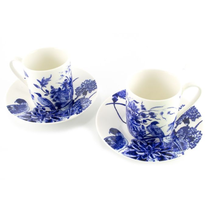 Espresso set "Delfts blauwe vogels" - Rijksmuseum