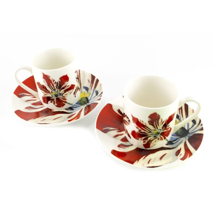 Espresso set "Tulpen, Jacob Marrell" - Rijksmuseum