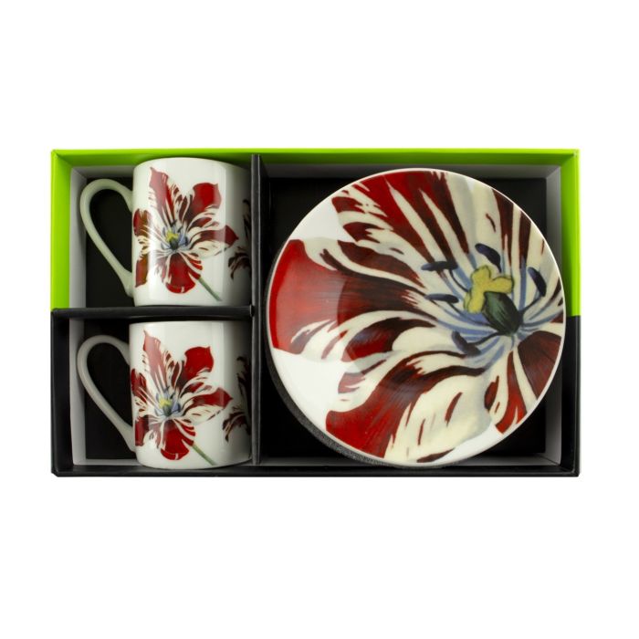 Espresso set "Tulpen, Jacob Marrell" - Rijksmuseum