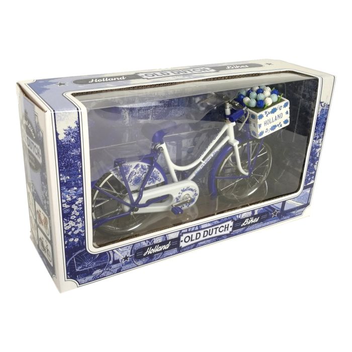 Fiets "Delfts Blauw met Hollandse Tulpen"