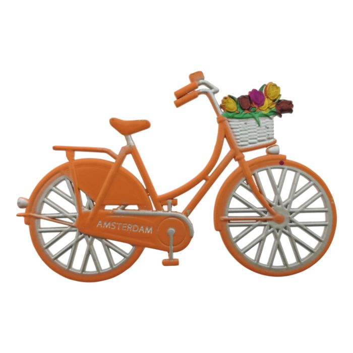 Fridge magnet "Bike Orange - Amsterdam"