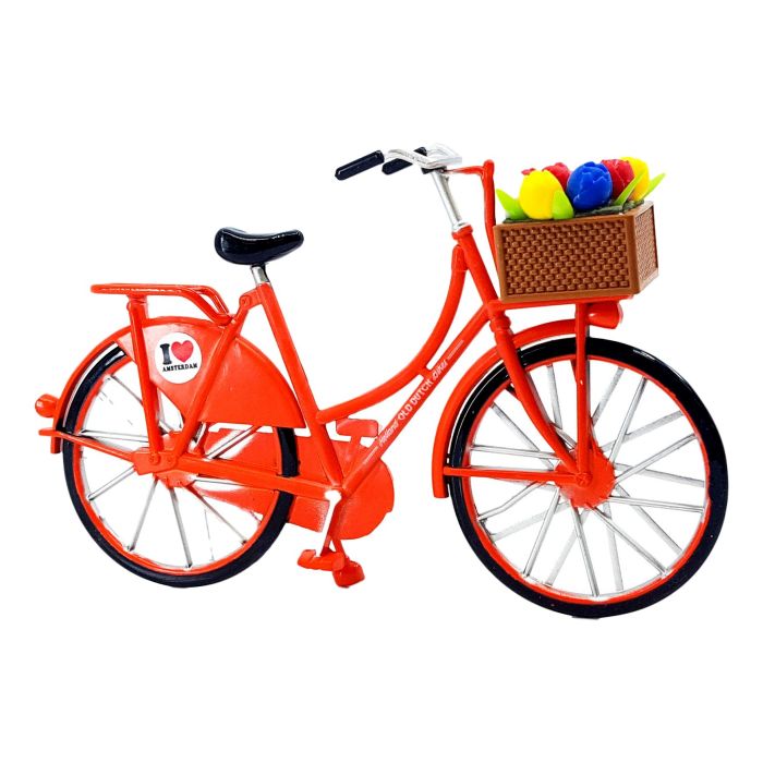 Fiets Oranje met Tulpen - Klein