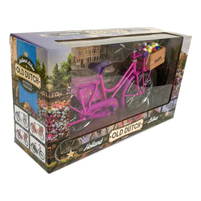 Fiets "Roze en Paars met Tulpen"