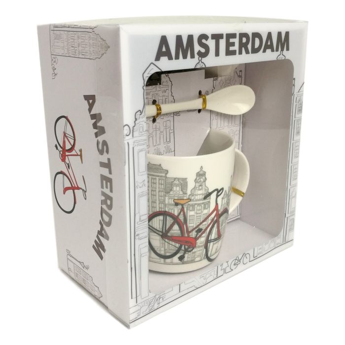 Giftset Mug "Bicycle City Amsterdam"