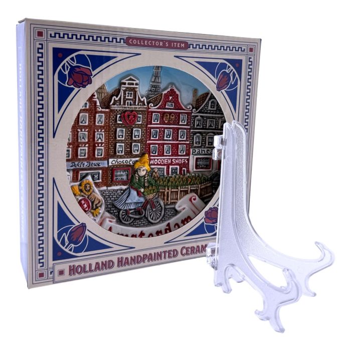 Plate Girl on a bicycle, 20 cm (large)