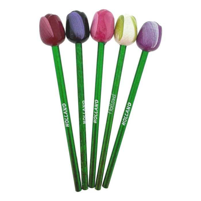 Tulip pencils, set of 5 colors