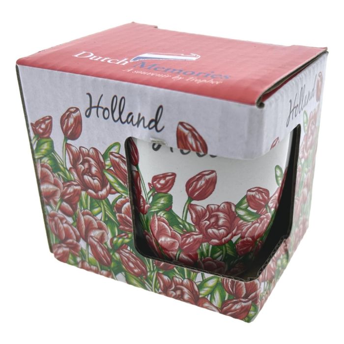 Espresso Mokje met Rode Tulpen met Lepel