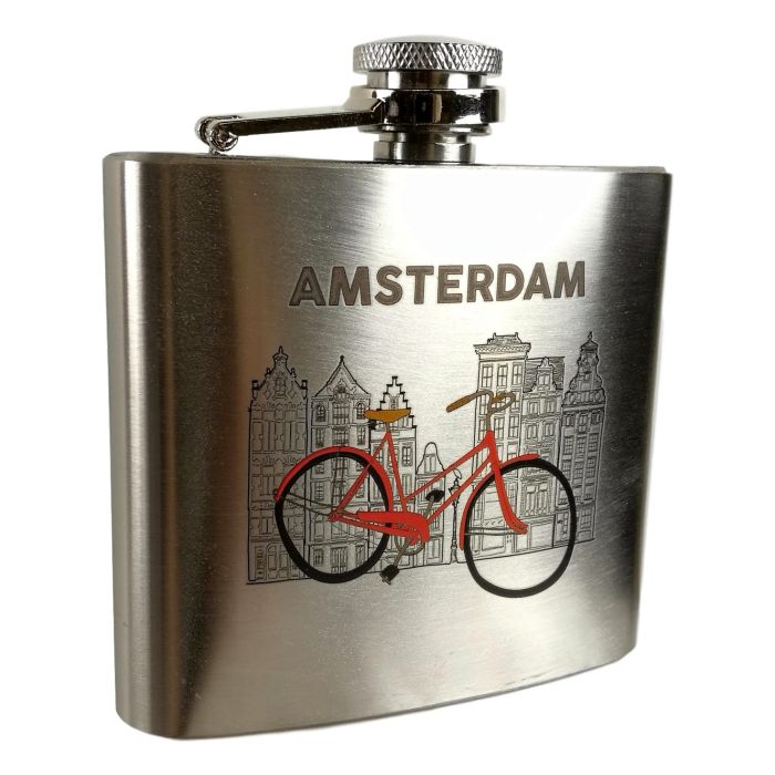 Heupfles Amsterdam - Rode Fiets