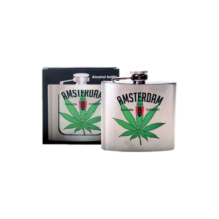 Hip flask Cannabis - Amsterdam, 150 ml