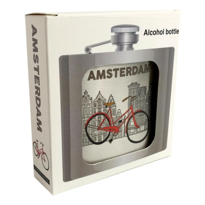 Heupfles Amsterdam - Rode Fiets