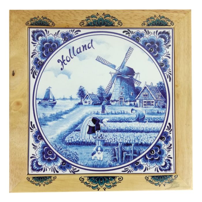 Pannenzetter met tegel delftsblauw, 19 cm