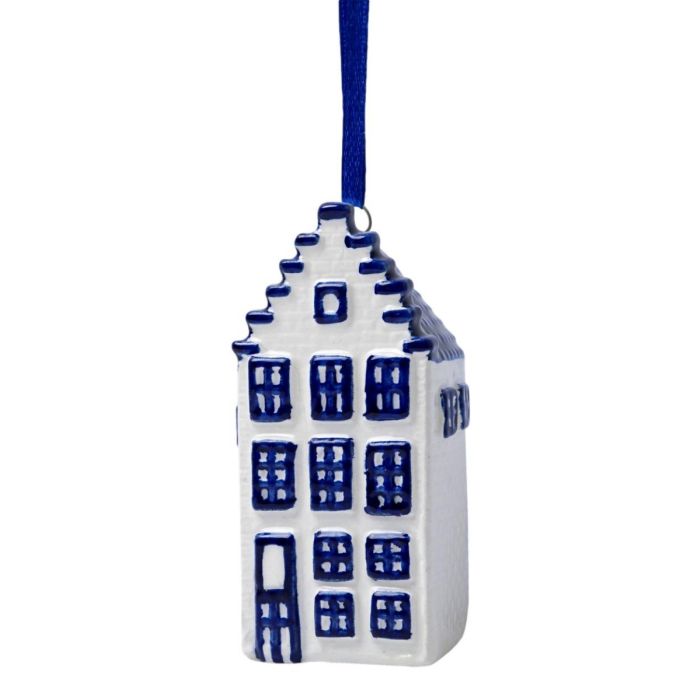 Hanger Delfts blauwe Grachtenhuisje, 7 cm 