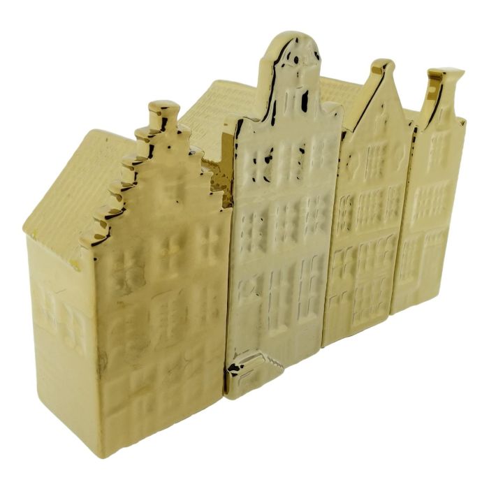 Gold-colored Canal Houses Set in Gift Box