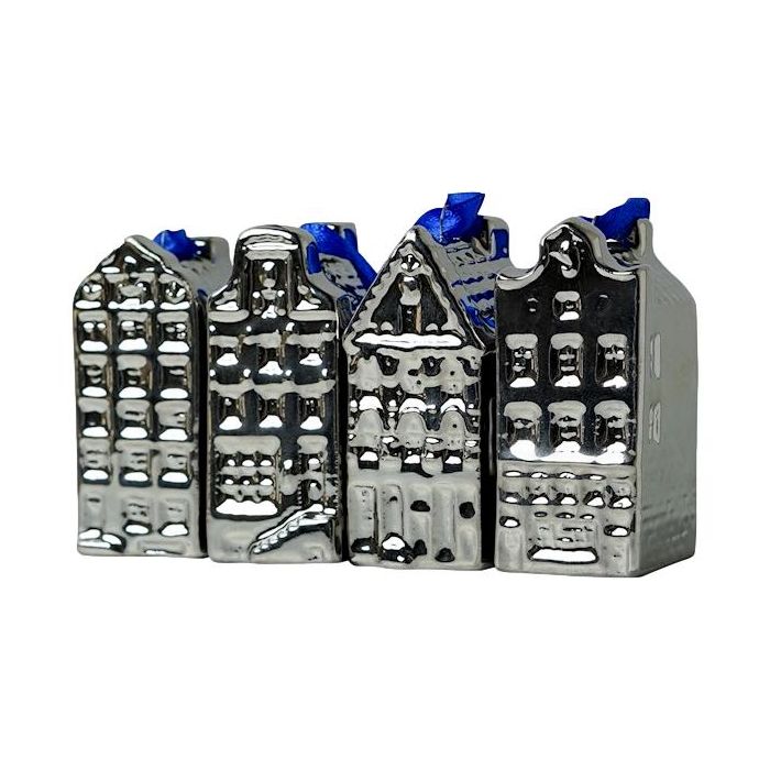 Christmas pendants Silver Houses Mini