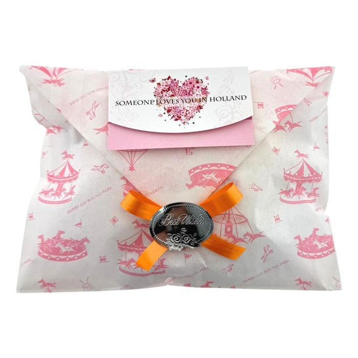 Baby romper cadeauset Tulpen met Slabbetje 