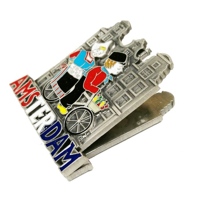 Magnet Clip "Amsterdam Canal with Bike" - Tin