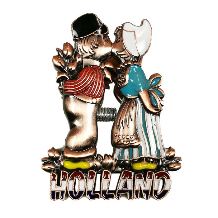 Magnet Clip "Kissing Couple" - Copper