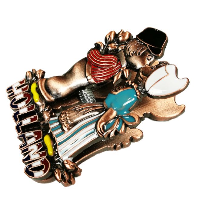 Magnet Clip "Kissing Couple" - Copper