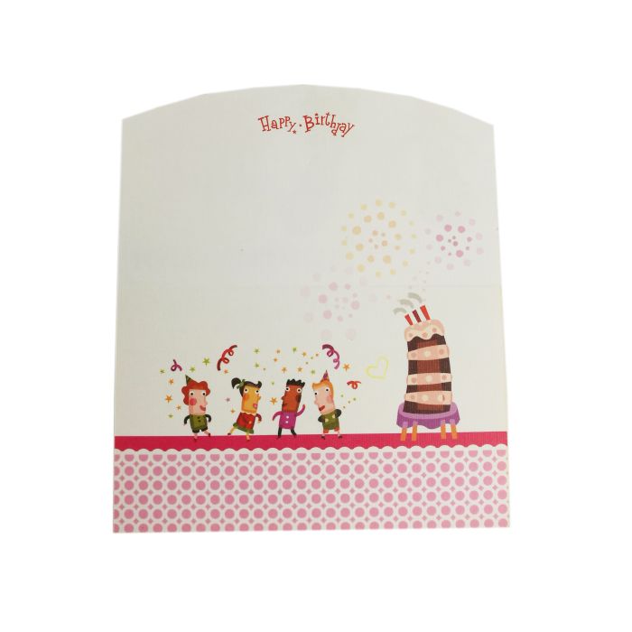 Cadeaukaartje "Happy birthday" met sleutelhanger