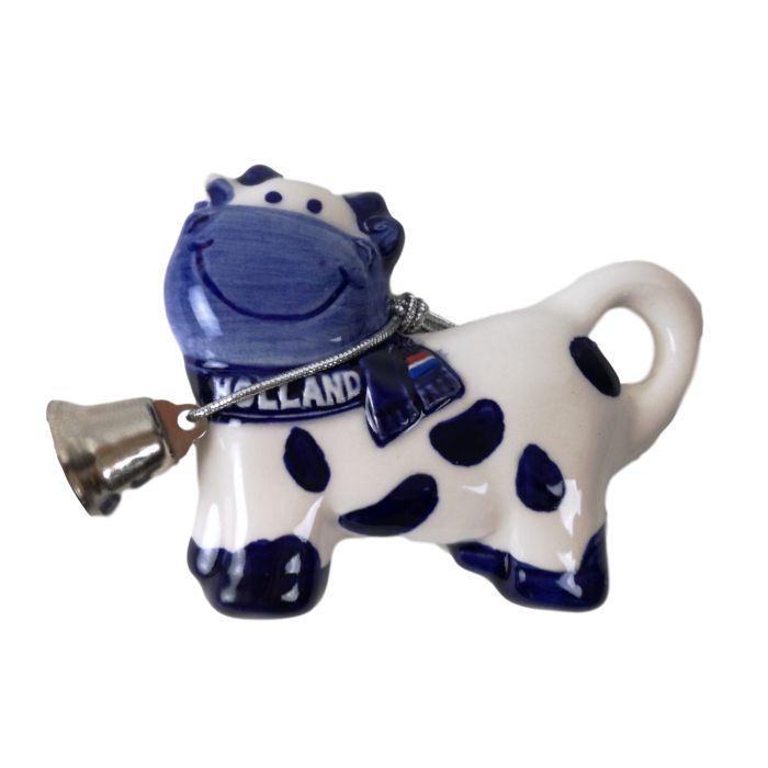 Koelkastmagneet  Holland Koe delftsblauw