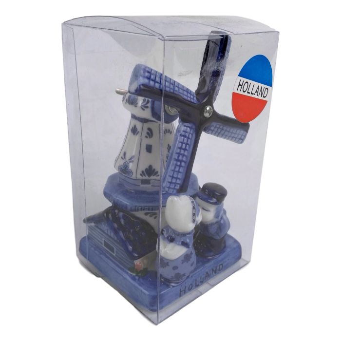Stellingmolen Delfts blauw Kussend Paar, 10 cm 