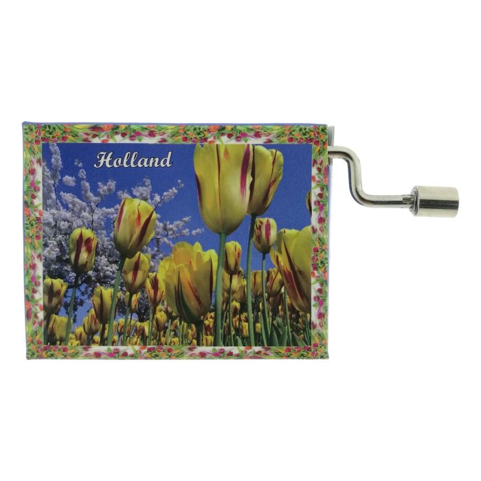 Muziekdoosje - Gele/rode tulpen Holland