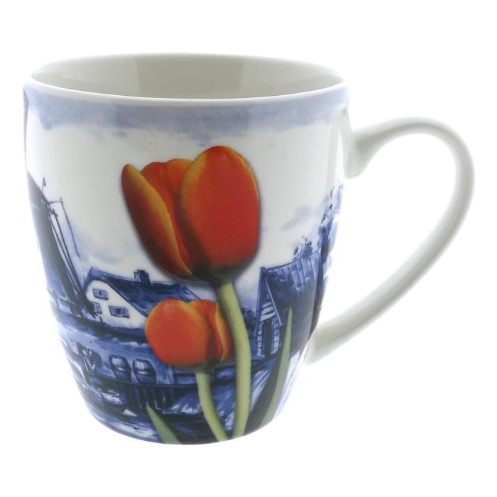 Mok molen met rode tulp, klein